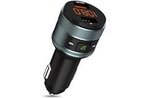ZeaLife Bluetooth FM Transmitter, Bluetooth Car Adapter with QC 3.0 Fast Charging Port Hands Free Calling Car Charger and Mus