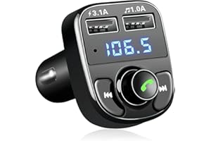 Handsfree Call Car Charger,Wireless Bluetooth 5.3 FM Transmitter Radio Receiver,Mp3 Audio Music Adapter,Dual USB Port Charger