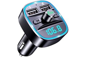 2025 Bluetooth Wireless Dual Usb Ports Fm Transmitter Adaptor for Cars, 2-in-1 Bluetooth Fm Transmitter&mp3 Hands-free Callin